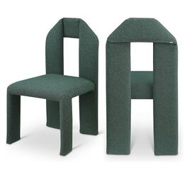Meridian Furniture - Bennett Boucle Fabric Dining Chair, Set of 2 - Green
