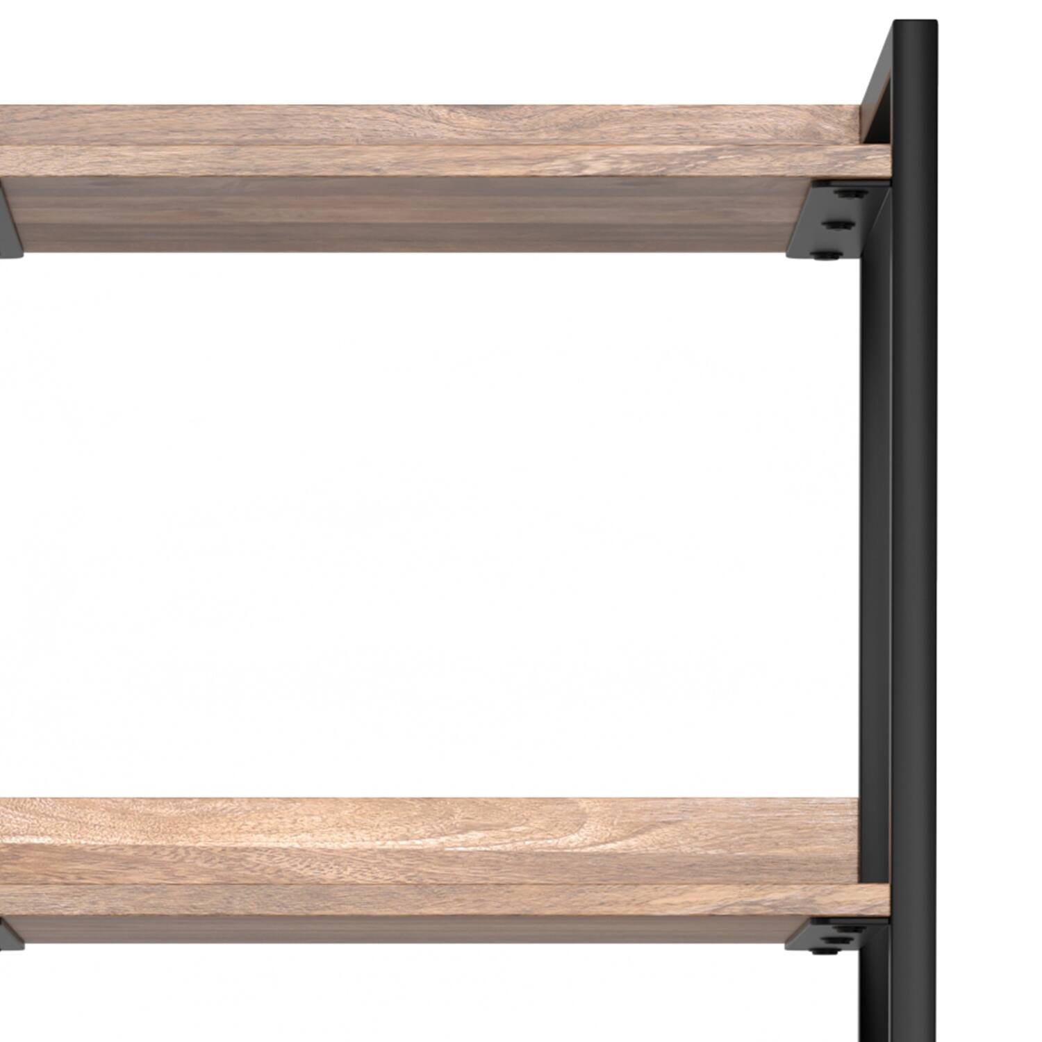 Alt View 6. Simpli Home - Kelsey 74 inch Tall Solid Mango Wood Narrow Bookshelf with Cabinet in Natural - Natural.