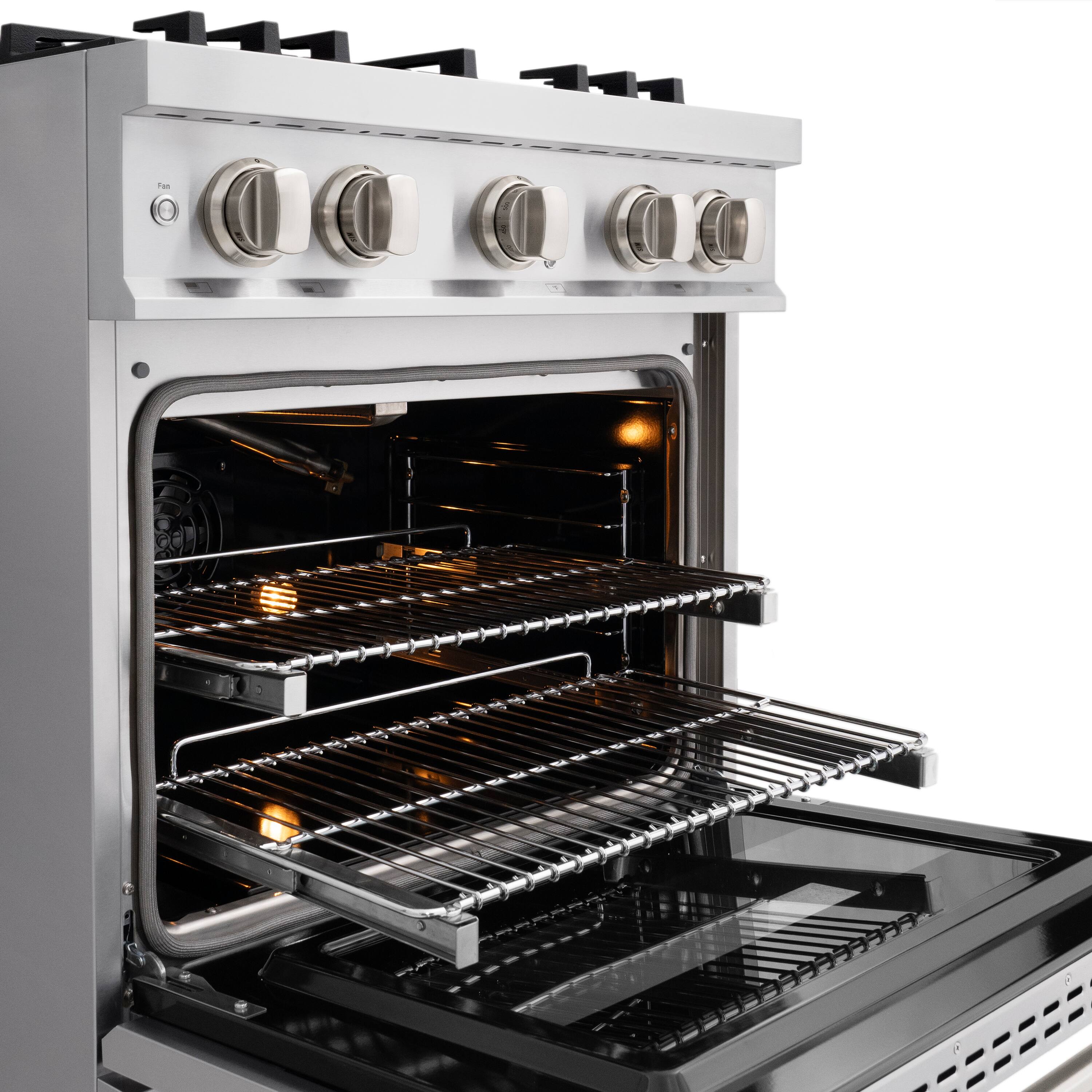 Alt View 11. ZLINE - 30 in. 4.2 cu. ft. Classic Freestanding Gas Range with 4 DuoPro Burners and Convection Gas Oven in Stainless Steel - Stainless Steel.