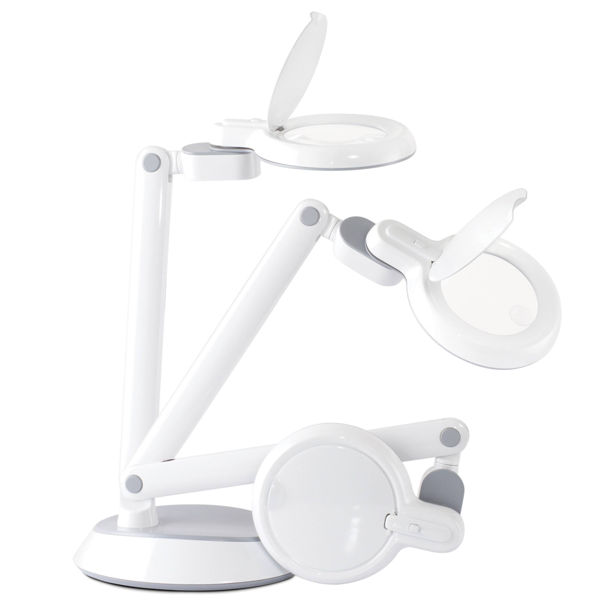 Angle. OttLite - Space-Saving LED Magnifier Desk Lamp - White.