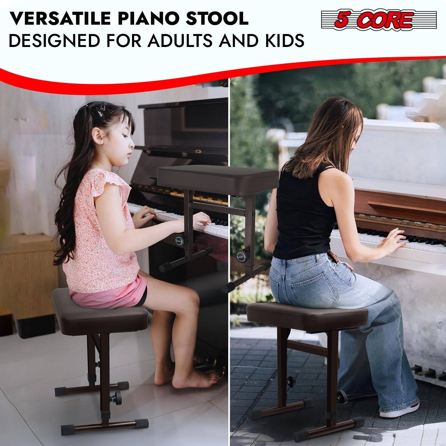 VERSATILE PIANO STOOL DESIGNED FOR ADULTS AND KIDS 5 CORE