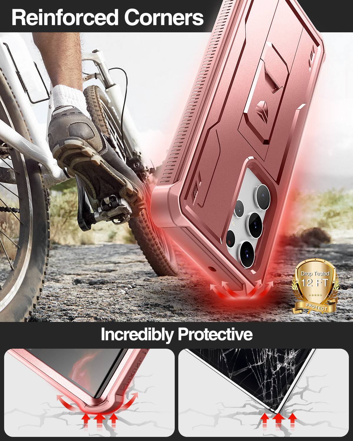 Reinforced Corners, Drop Tested 12 FT, Incredibly Protective, PROTECT