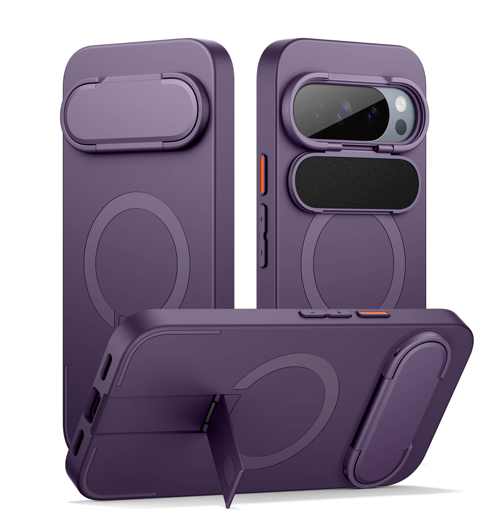 SURITCH - Phone Case for Google Pixel 10 Pro XL, Compatible with MagSafe, Protective Cover with Camera Cover& Adjustable Kickstan - Dark Purple price history on PriceWatchPro
