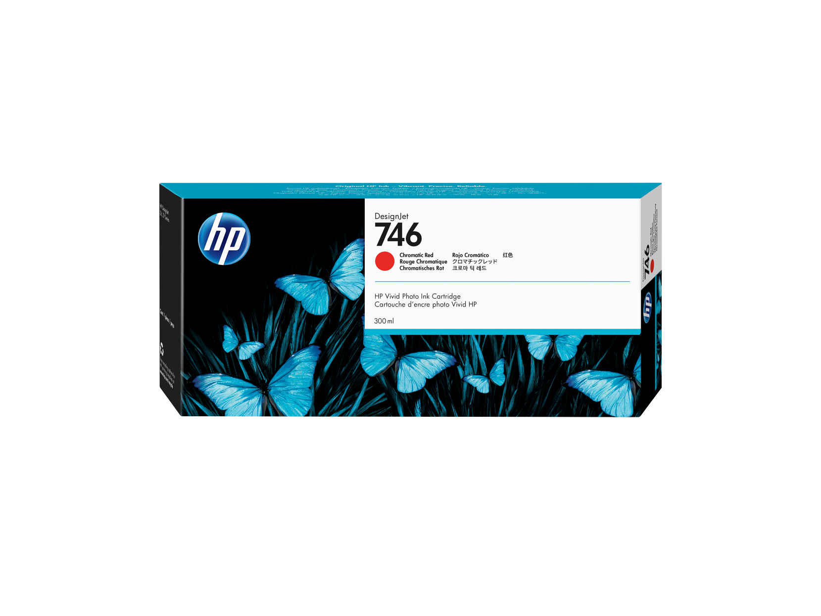 HP - 746 300-ml Chromatic Red DesignJet Ink Cartridge, P2V81A