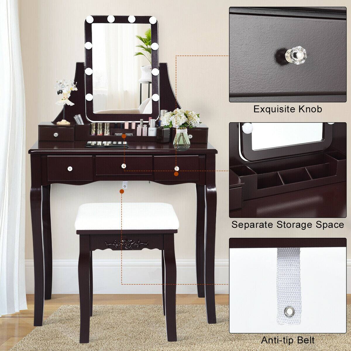 Exquisite Knob  
Separate Storage Space  
Anti-tip Belt