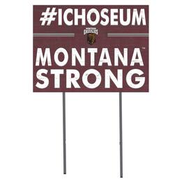 Jardine - Montana Grizzlies 18'' x 24'' I Chose Lawn Sign - Maroon