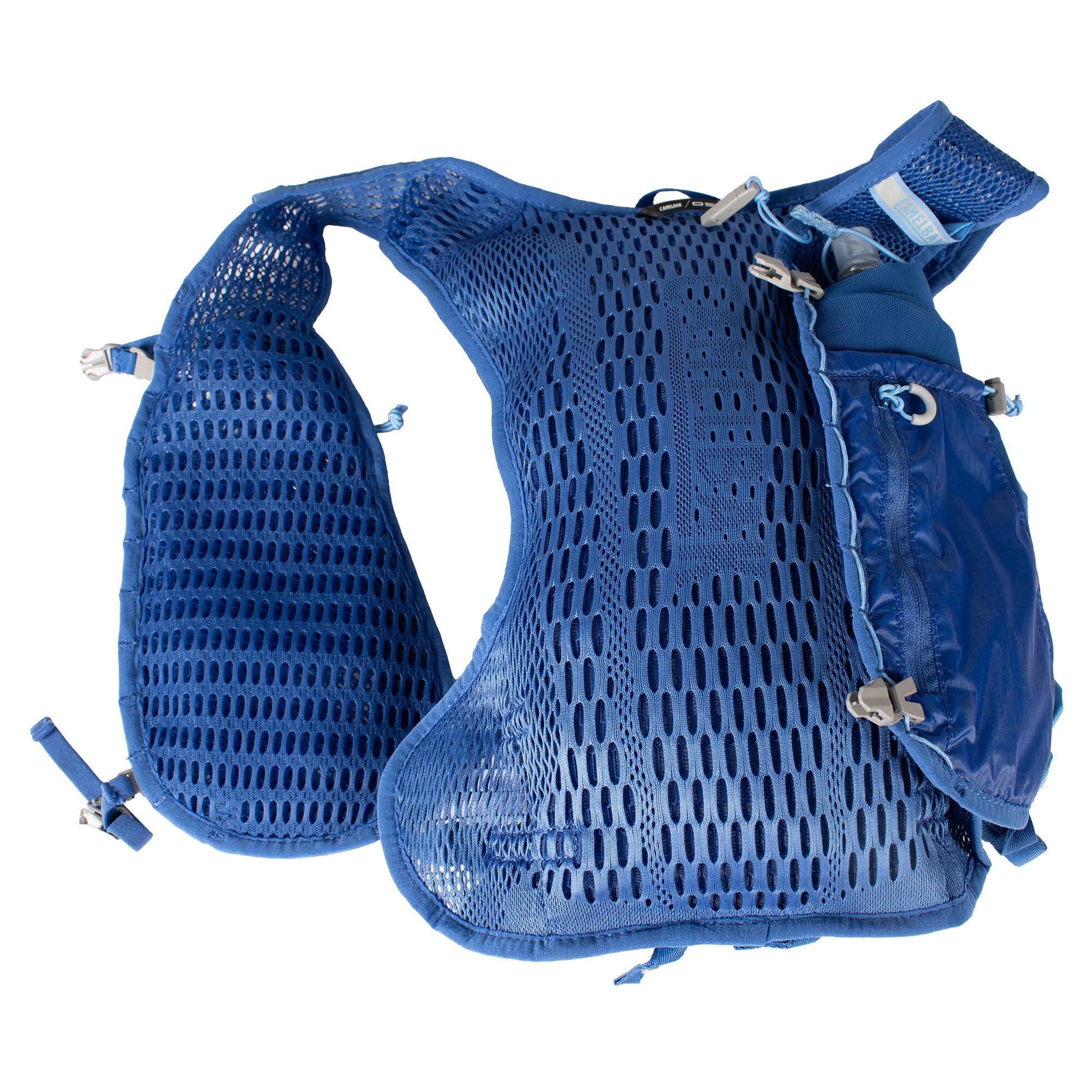 Alt View 4. CamelBak - CamelBak Zephyr Pro Running Hydration Vest 34oz - Body Mapping Technology, Pigeon/Blue Surf, Galaxy Blue - Pigeon/Blue Surf/Galaxy Blue.