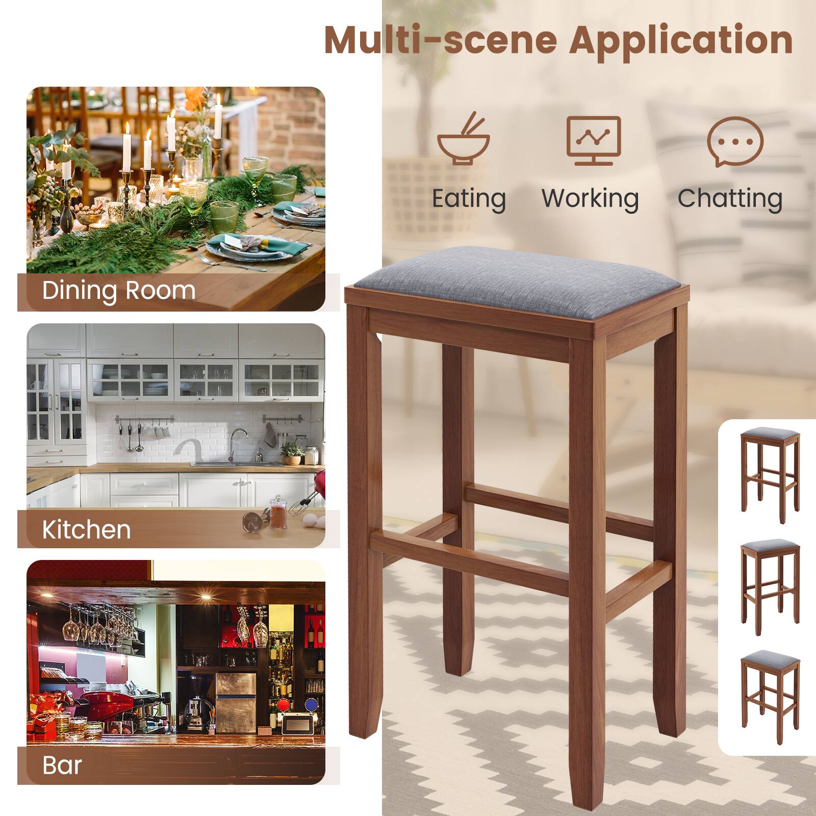 Multi-scene Application

Dining Room
Kitchen
Bar
Eating
Working
Chatting
