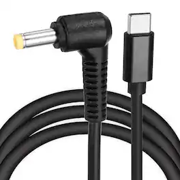 Unique Bargains - 5FT USB C to DC 4.8x1.7mm PD Charging Cable, 15V/3A 45W, for Router, Camera, TV Box, Desk Lamp - Black