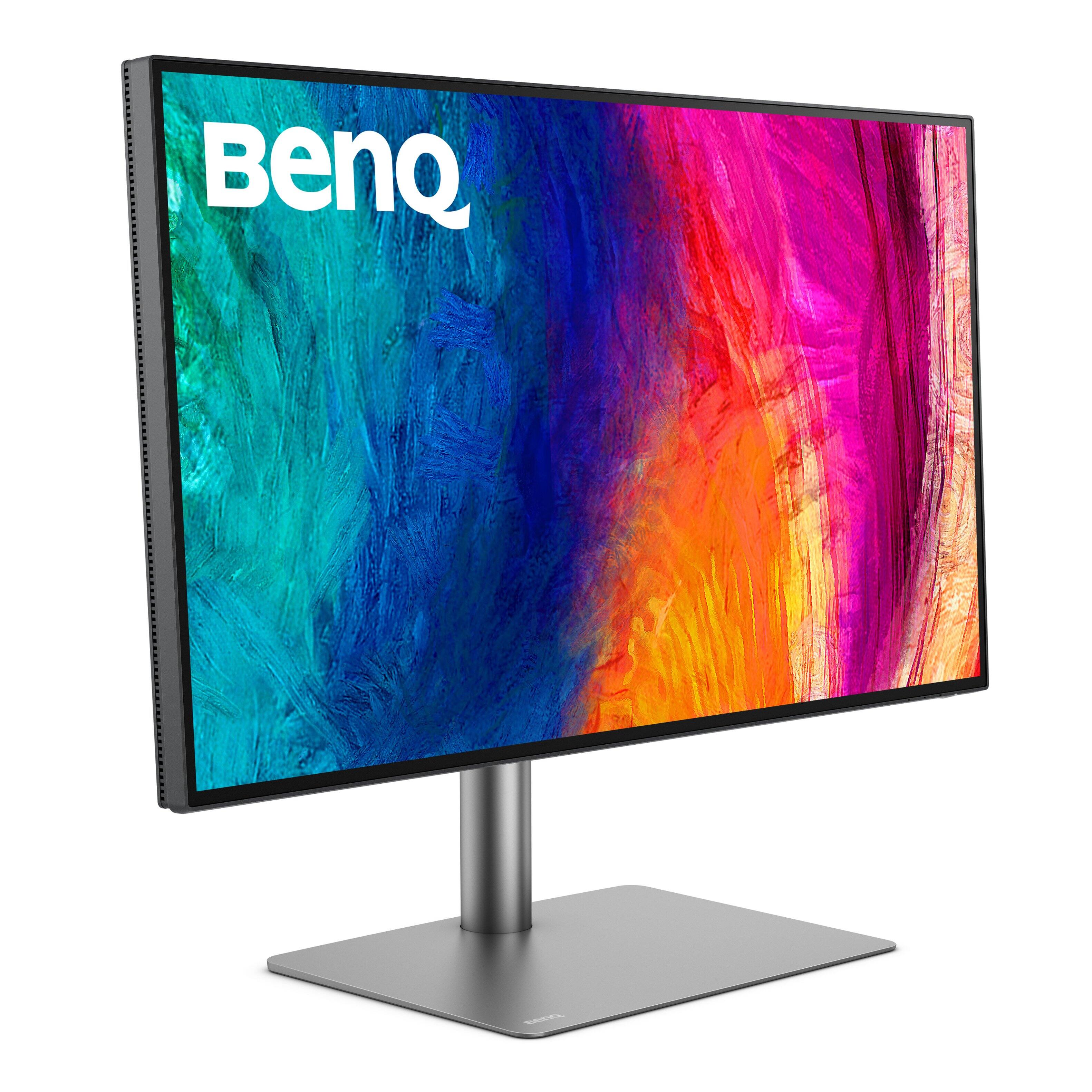 Angle. BenQ - AQCOLOR PD3225U 31.5" IPS Black LED 4K P3 Mac Compatible Monitor (HDMI/DP/Thunderbolt 3 85W) - Metallic gray.