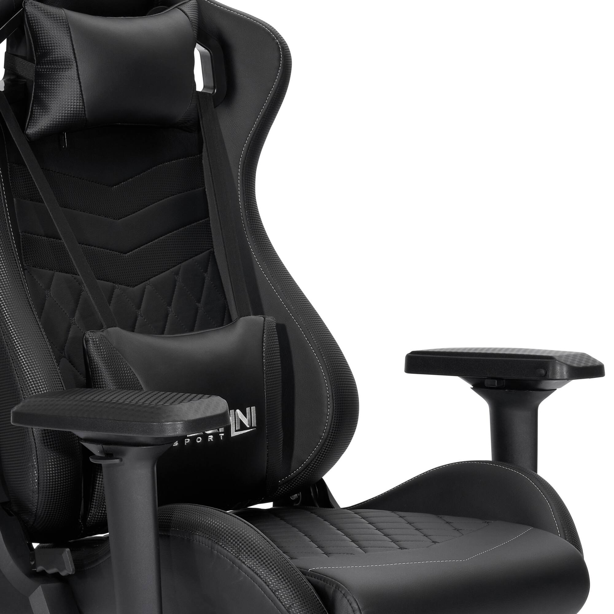 Alt View 1. GOODSILO - Ergonomic High Back Racing Style Gaming Chair with Adjustable Features - Black.