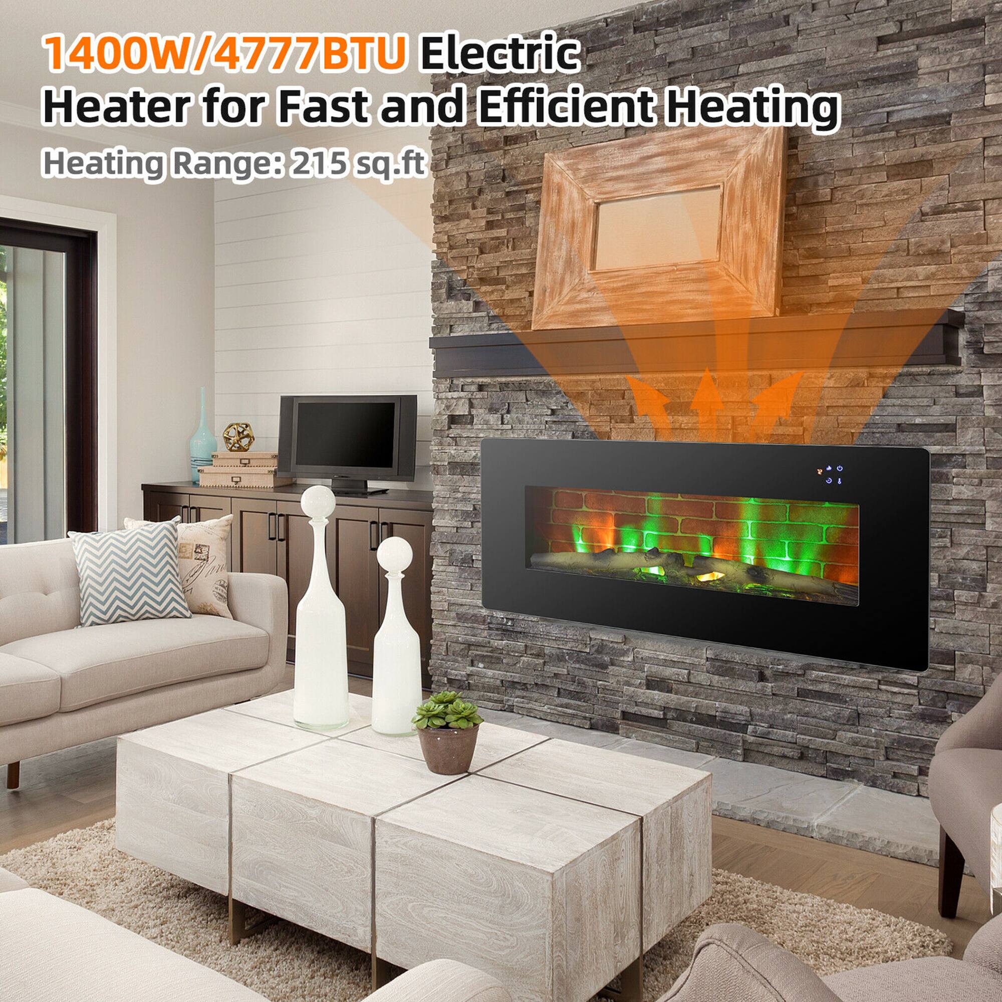 1400W/4777BTU Electric Heater for Fast and Efficient Heating  
Heating Range: 215 sq.ft
