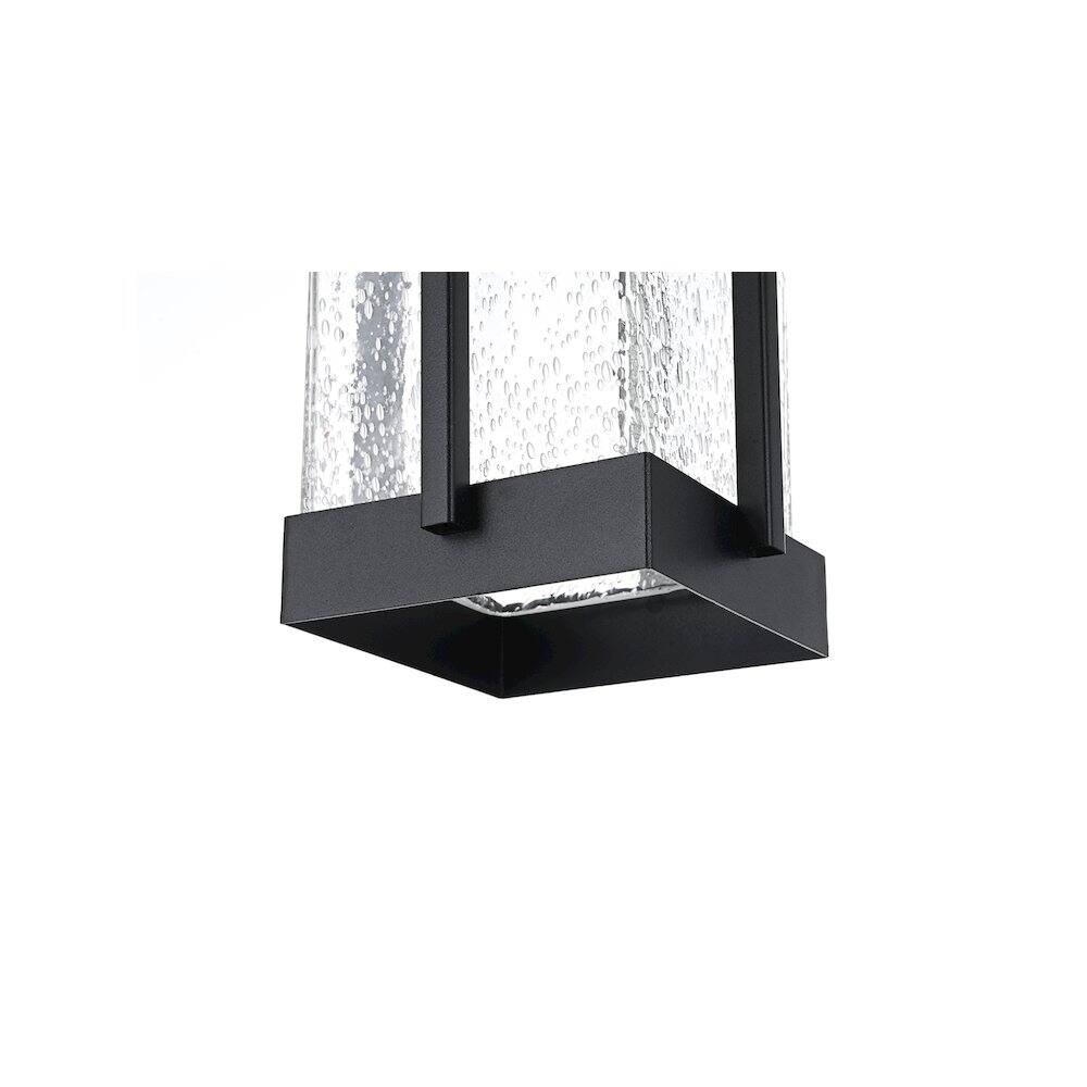 Left. Elegant Lighting - Livingston 7 inch Outdoor Pendant in Black - Black.