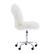 Alt View 15. Linon Home Décor - Larabee Plush Faux Fur Adjustable Office Chair With Chrome Base - White.