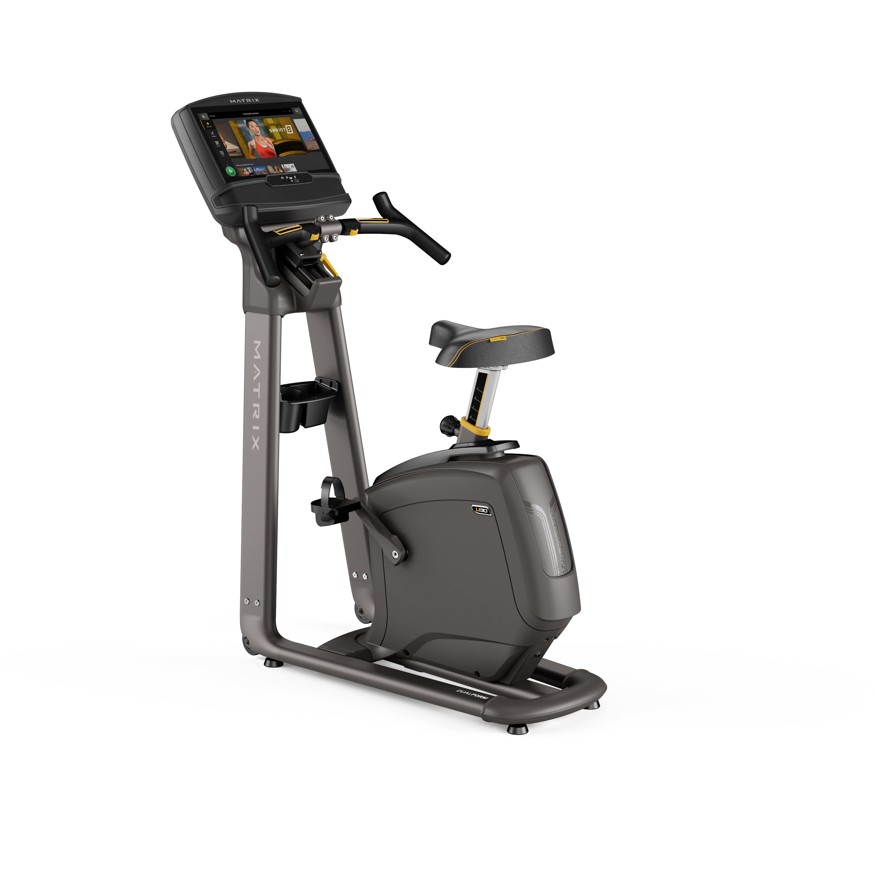 Matrix - U30 Upright Bike with XIR console - Black - Front_Zoom