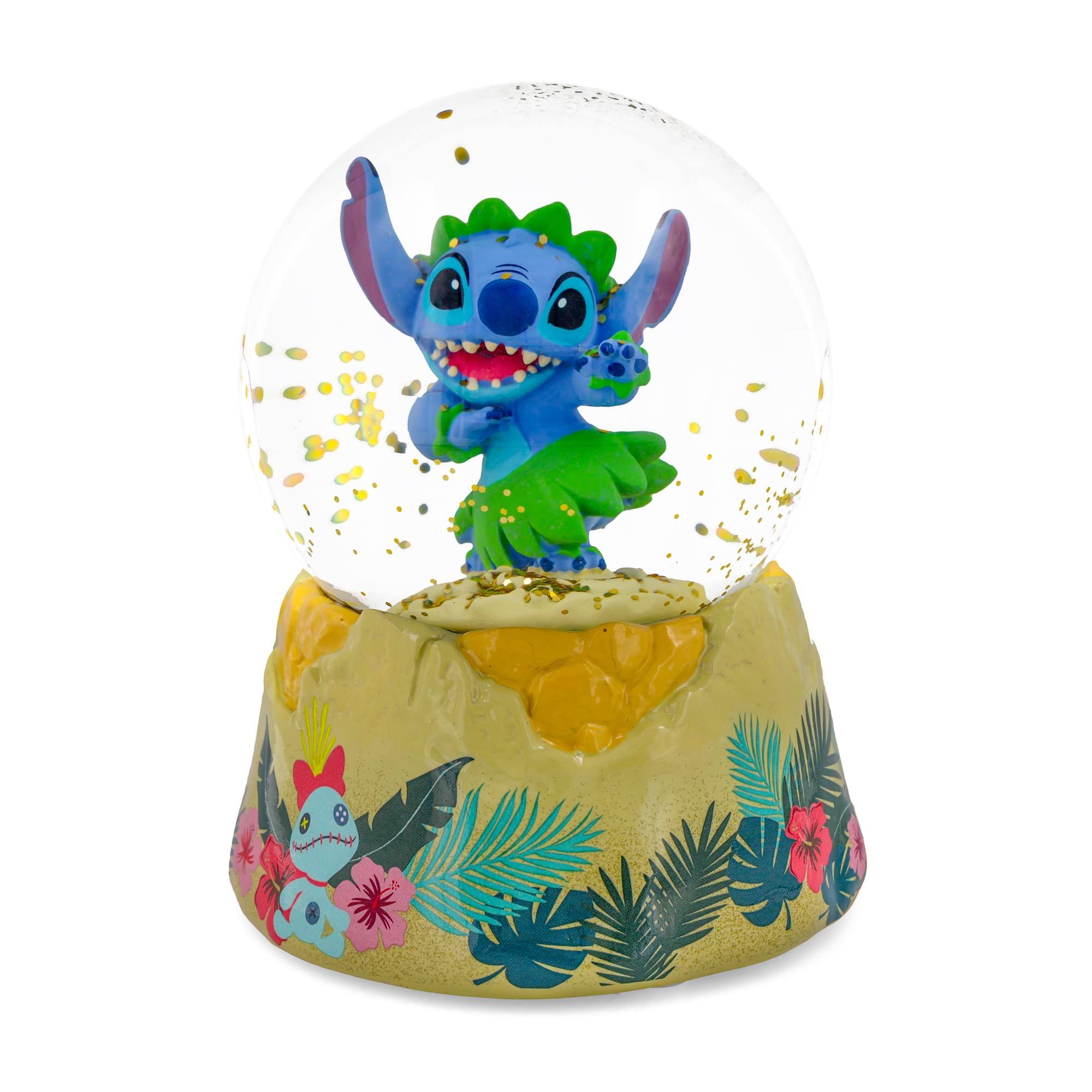 Alt View 1. Silver Buffalo - Disney Lilo & Stitch Hula Dancing Snow Globe | 6 Inches Tall - Multi-Colored.