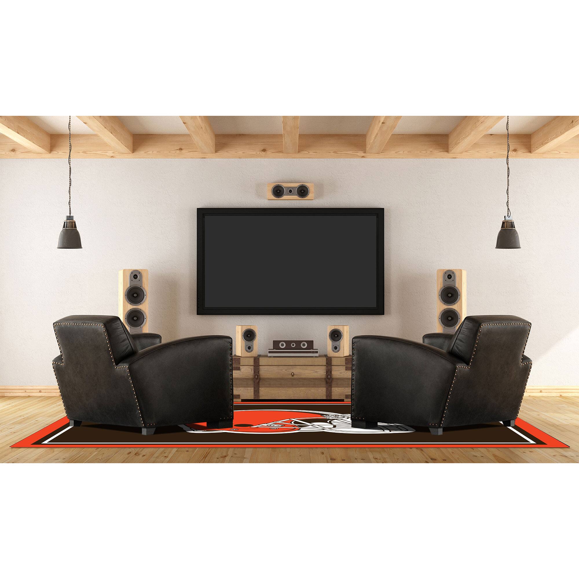 Alt View 1. Imperial - Cleveland Browns 5'4'' x 7'8'' Spirit Rug - Black.