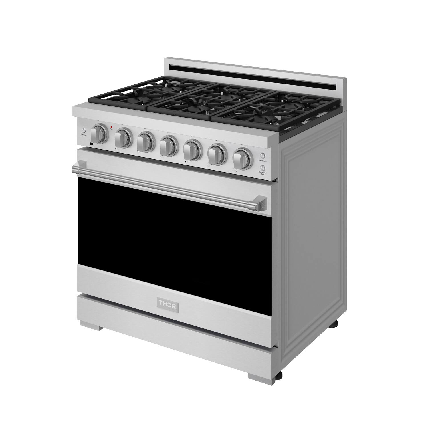 Angle. Thor Kitchen - Gordon Ramsay Series by Thor Kitchen 6.0 Cu. Ft Freestanding Gas Range - Stainless Steel.