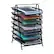 Front. Mind Reader - 7-Tier Paper Tray, Desktop Organizer, File Storage, Office, Metal Mesh, 11.75"L x 13.75"W x 20"H - Black.