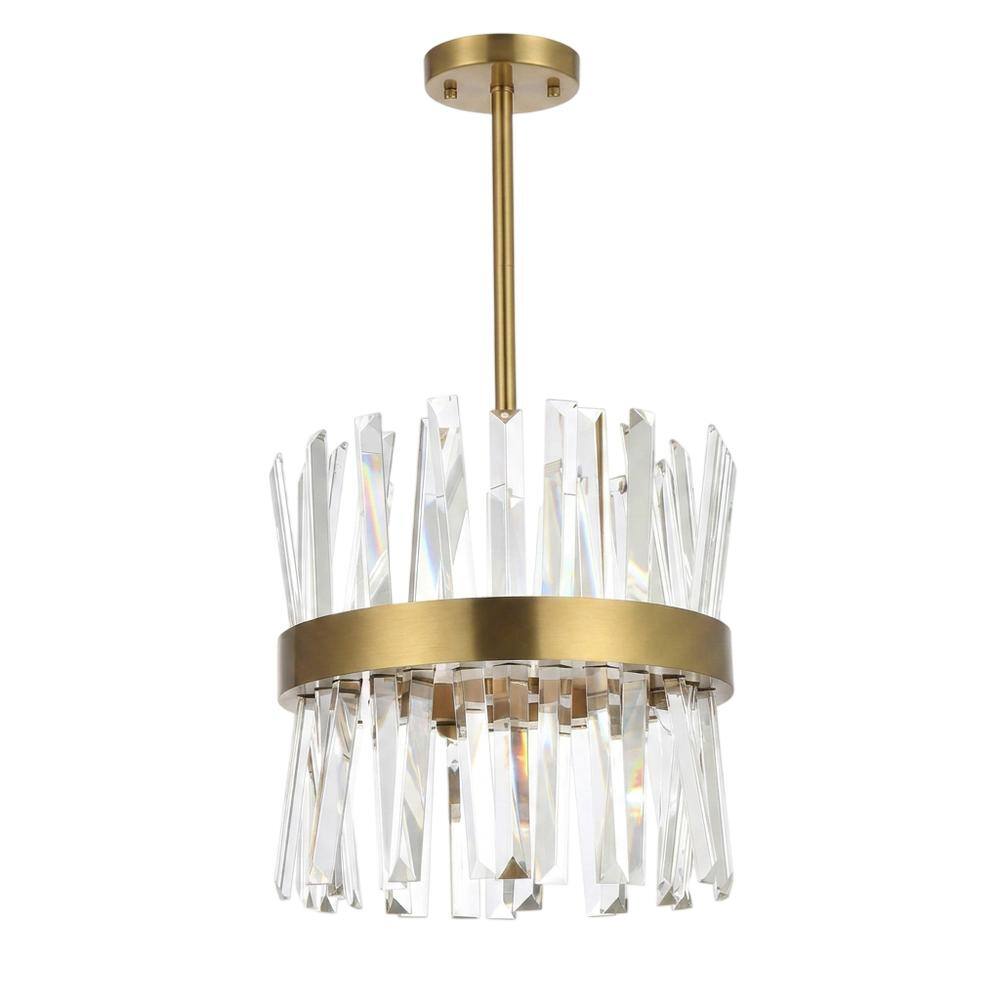 Elegant Lighting - Serephina 12 inch crystal round pendant light in - Satin Gold price history on PriceWatchPro