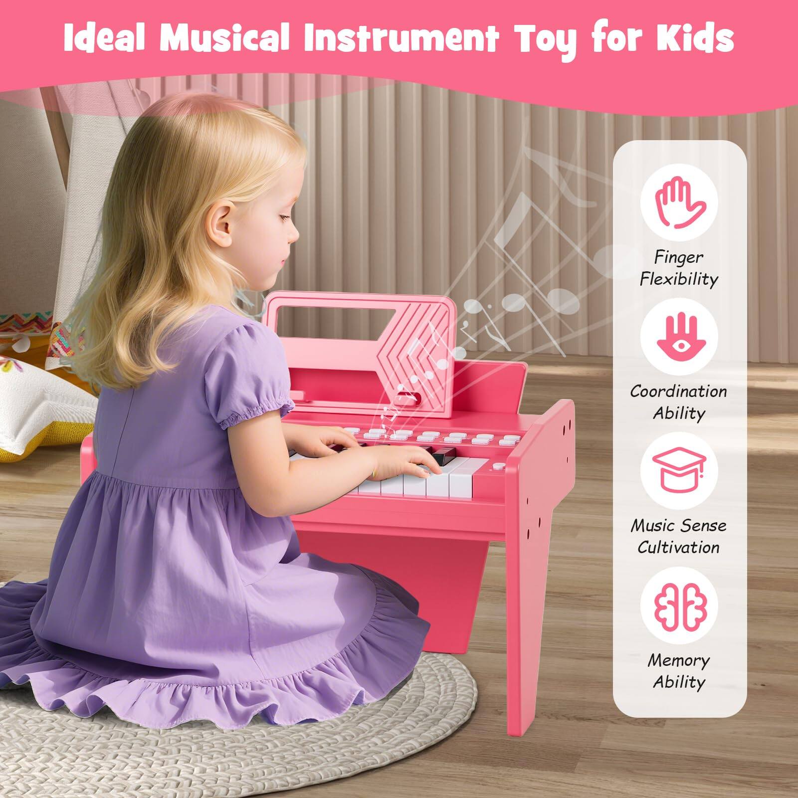 Ideal Musical Instrument Toy for Kids

- Finger Flexibility
- Coordination Ability
- Music Sense Cultivation
- Memory Ability