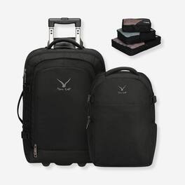 Hynes Eagle - Rolling Travel Backpack Set (63L) - Black