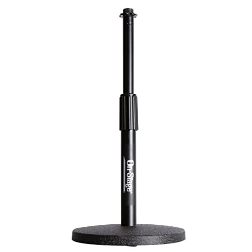Front. On Stage Stands - On-Stage DS7200B Adjustable Desktop Mic Stand (for Recording, Streaming, Podcasting, Bass, Drums&Amps, Adjustable - Black.
