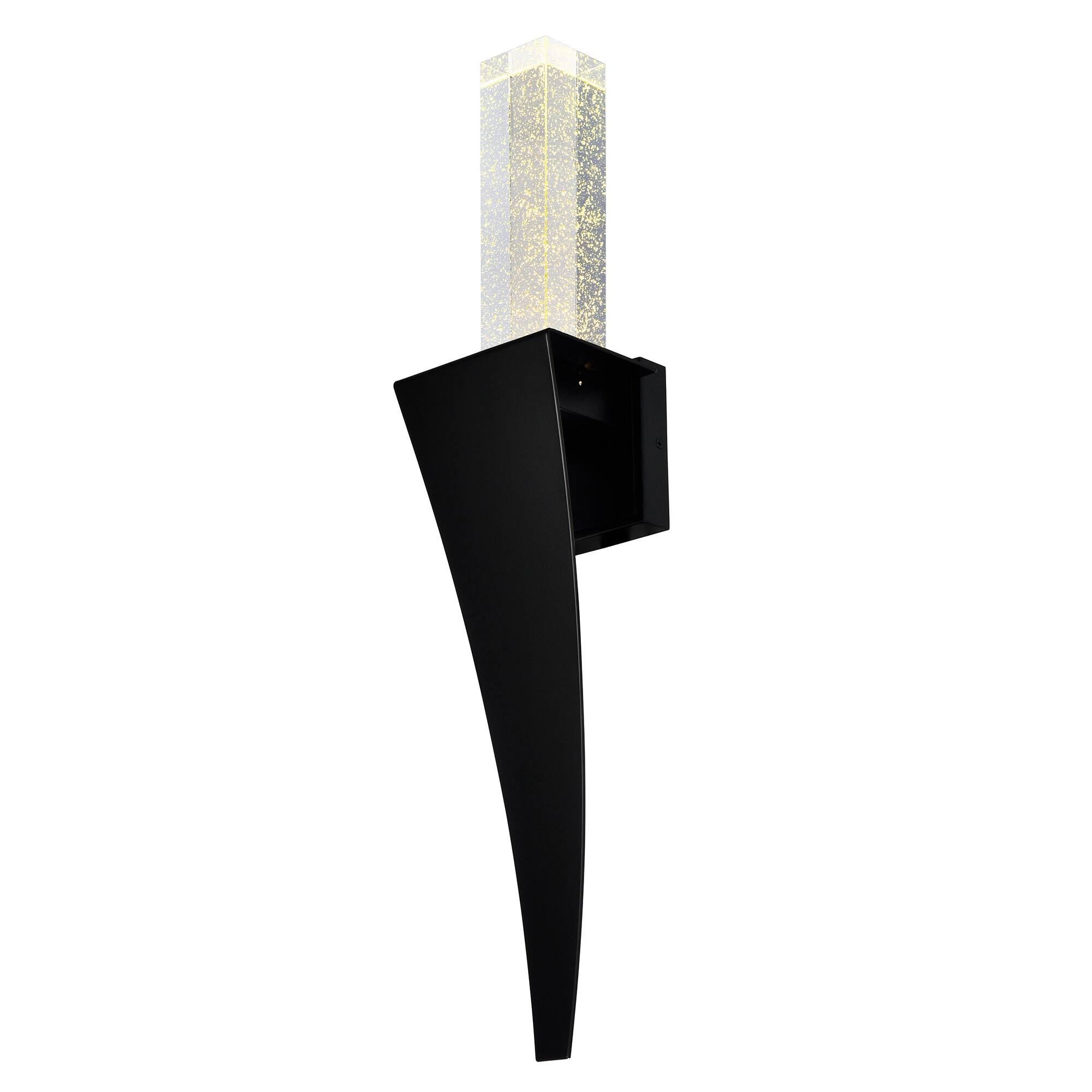 Angle. CWI Lighting - Catania Integrated LED Black Wall Light - Black.