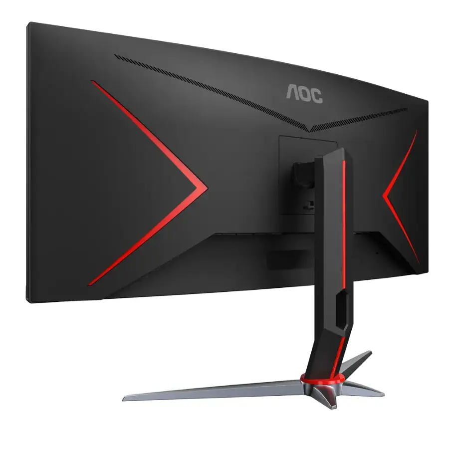Alt View 11. AOC - CU34G2XP 34" VA Curved Gaming Monitor, WQHD (3440x1440), 180Hz, 1ms, Freesync, HDR 400 - Black/Silver/Red.