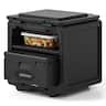 Costway - 2 Tier Insulated Food Pan Carrier with Removable Tray & Box Secure Buckles & 2 Keys - Black