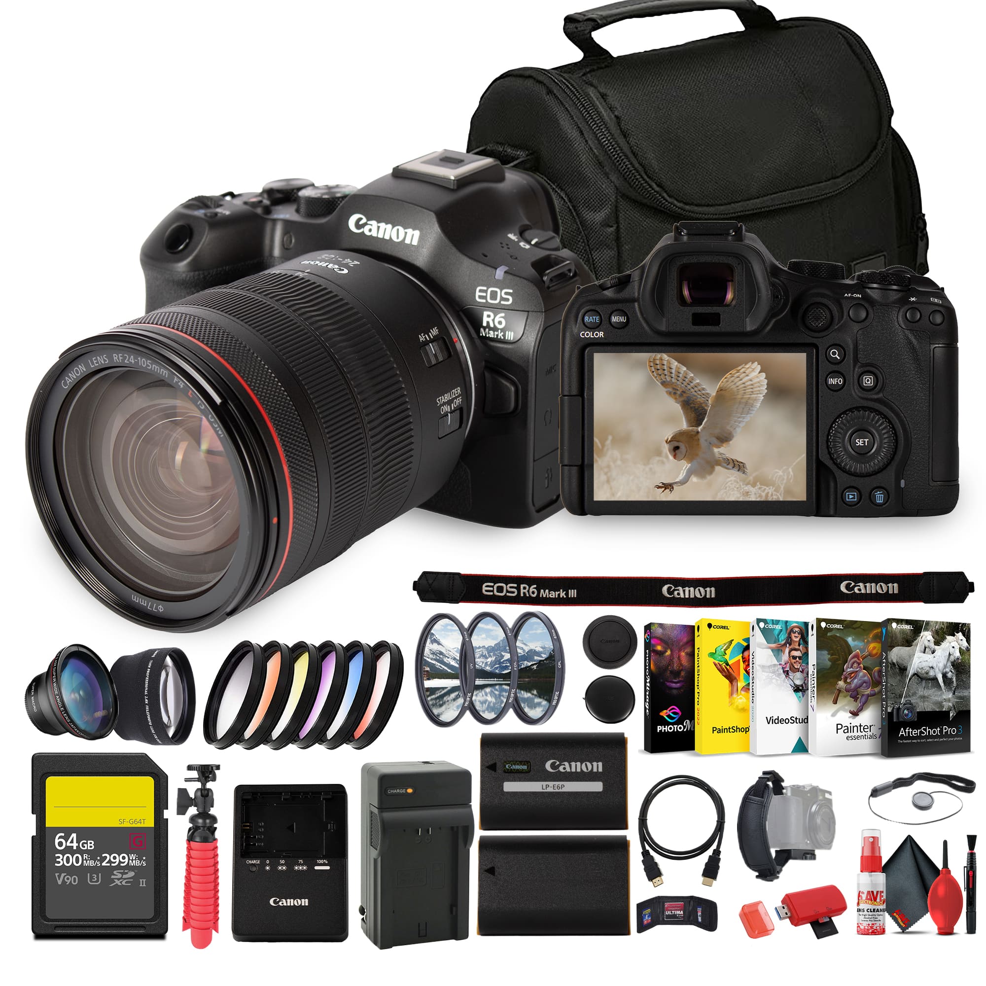 Canon - EOS R6 Mark III Mirrorless Camera with 24-105mm f4 RF Lens | 32.5MP Full Frame Imaging, 7K RAW, 4K 120p Video, Dua