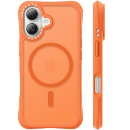 Ornarto - Magnetic for iPhone 16 Case 6.1", Compatible with MagSafe | Slim Translucent Matte Cover - Orange