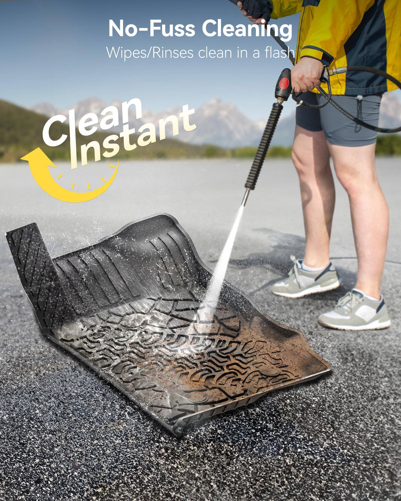 No-Fuss Cleaning  
Wipes/Rinses clean in a flash  

Clean Instant