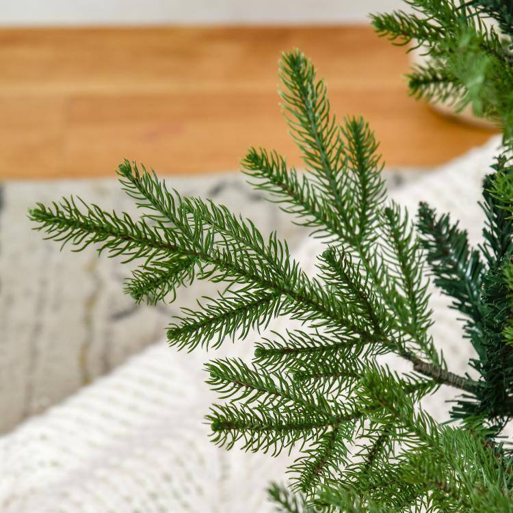 Alt View 9. PULUZ - 6 FT Artificial Christmas Tree, Flocked Hinged Xmas Tree with 795 Tips, Steel Base, Auto Open - Green.