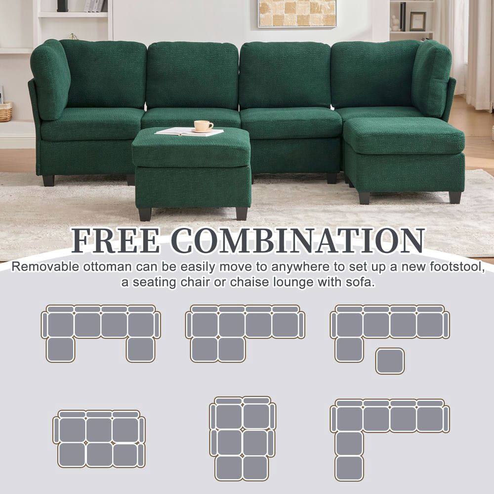 FREE COMBINATION

Removable ottoman can be easily moved to anywhere to set up a new footstool, a seating chair or chaise lounge with sofa.