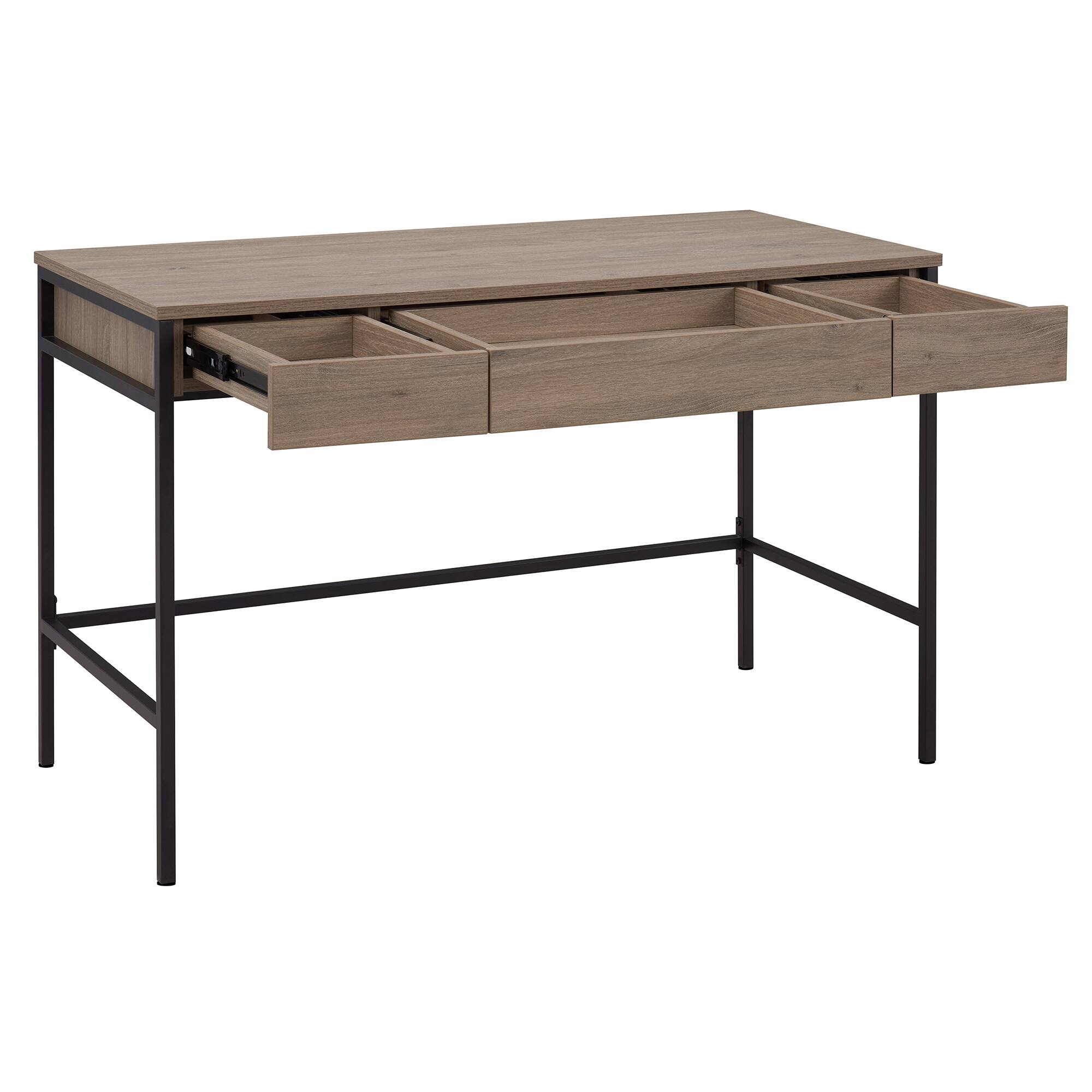 Alt View 15. Hudson&Canal - Evans Writing Desk - Antiqued Gray Oak.