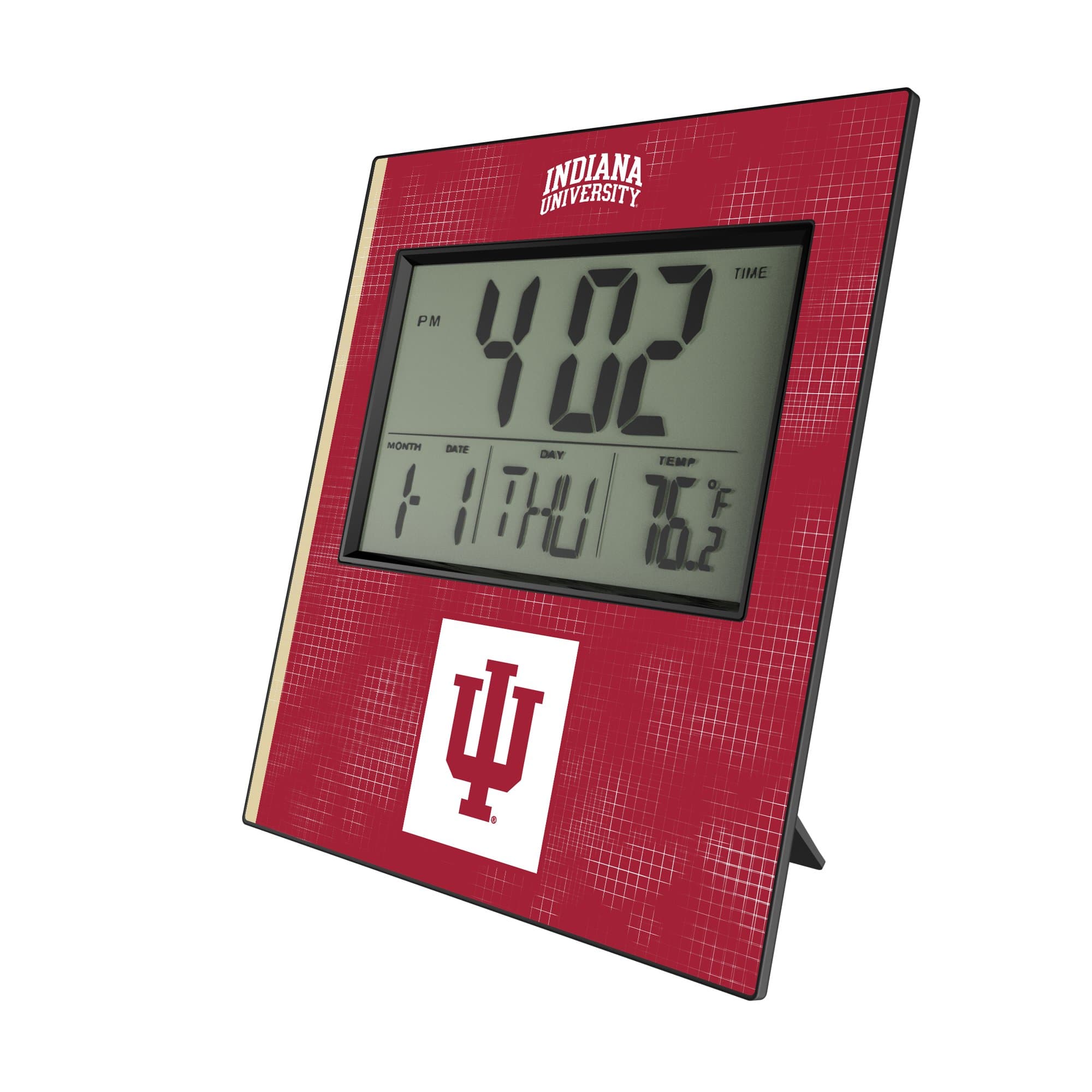 Keyscaper - Indiana Hoosiers Cross Hatch Digital Desk Clock - Multicolor price history on PriceWatchPro