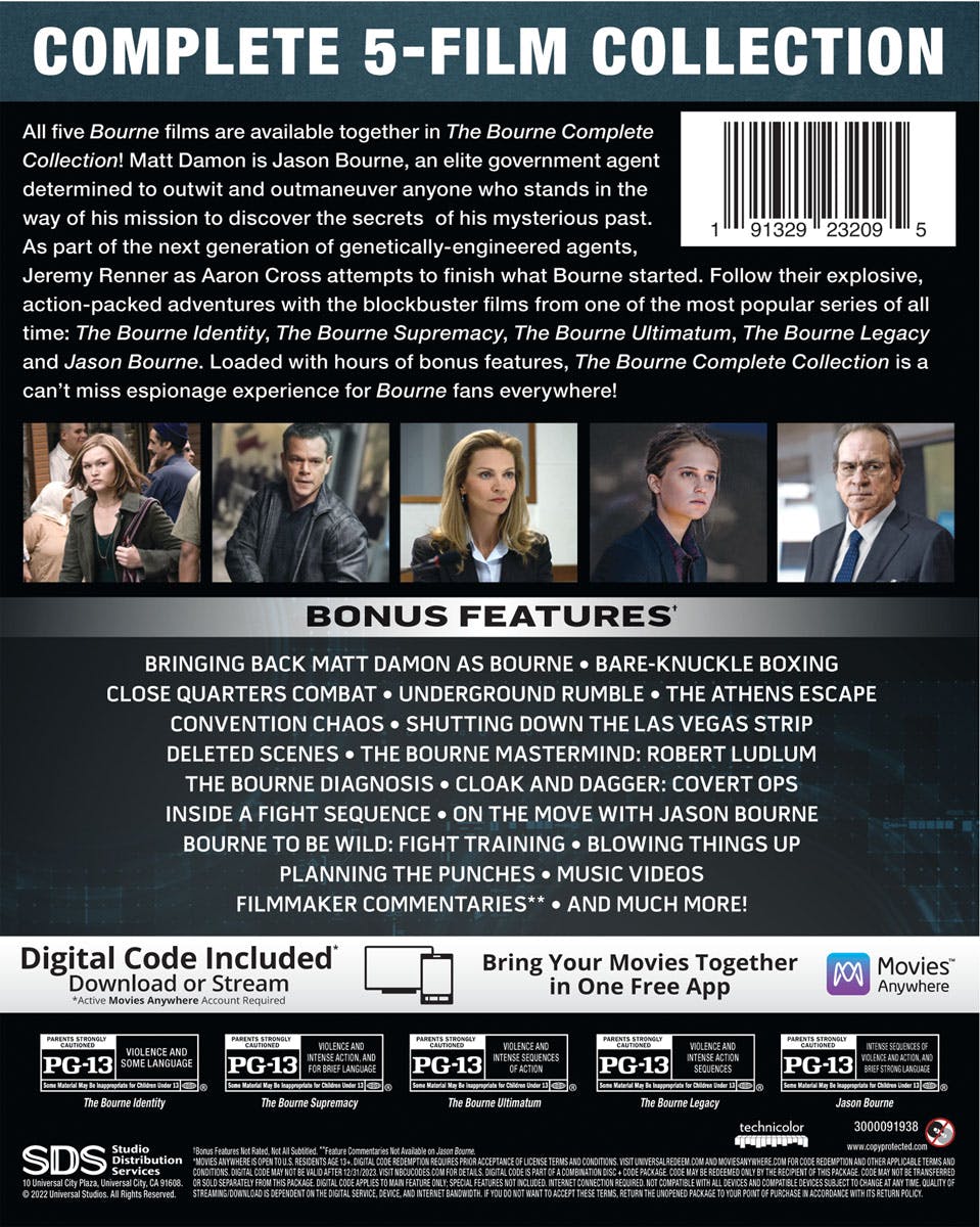 Back. Bourne: The Ultimate 5-movie Collection (Box Set) [Blu-ray].