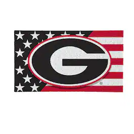 Evergreen Enterprises - Georgia Bulldogs 16" x 28" Stars & Stripes Patriotic Turf Mat - Multicolor