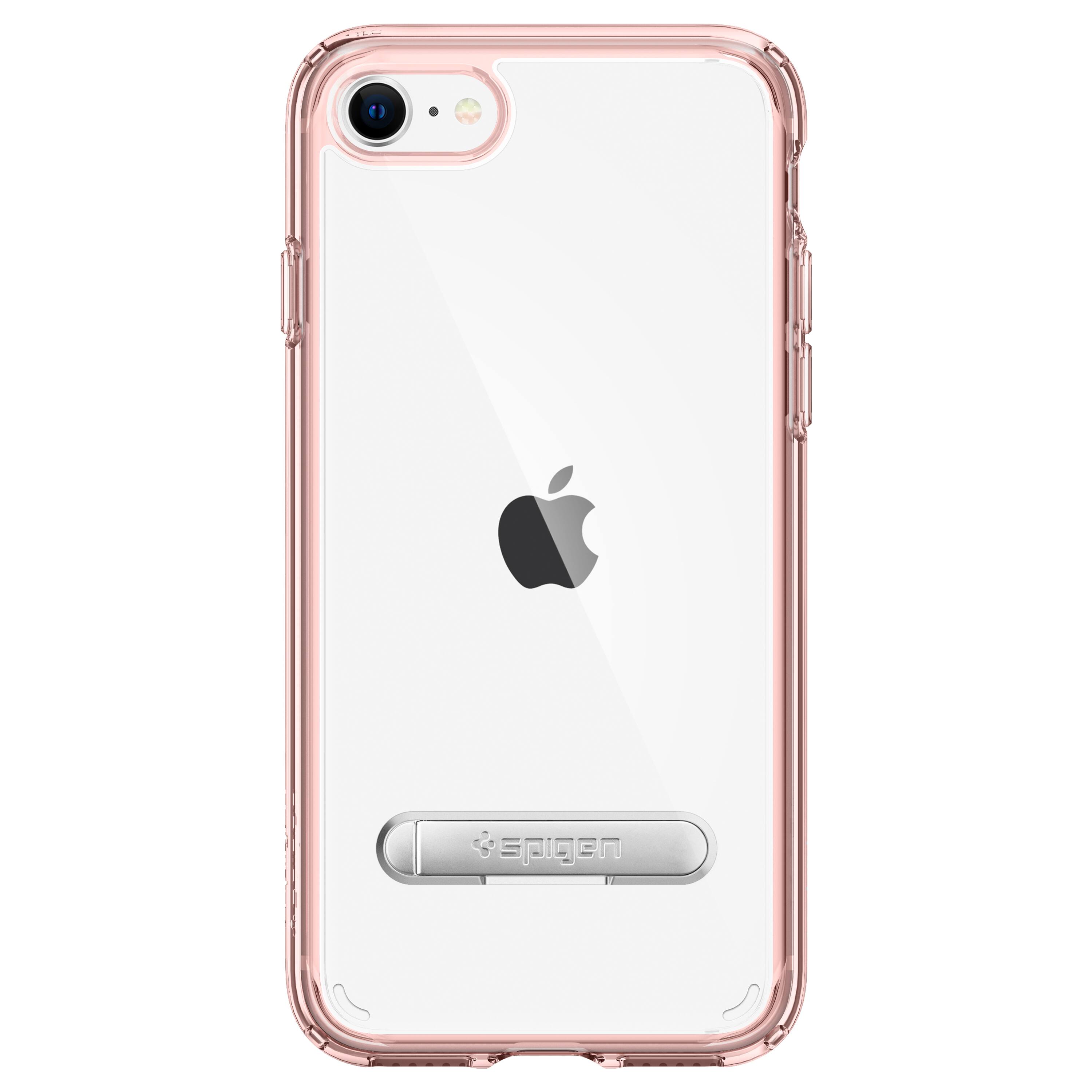 Front. Spigen - Crystal Hybrid S Hard Shell Case for Apple iPhone 7, 8 and SE (3rd Generation) - Pink.