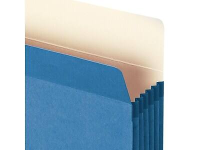 Alt View 4. Smead -  Paper Stock File Pocket, 5.25" Expansion, Letter Size, Blue  - Blue.