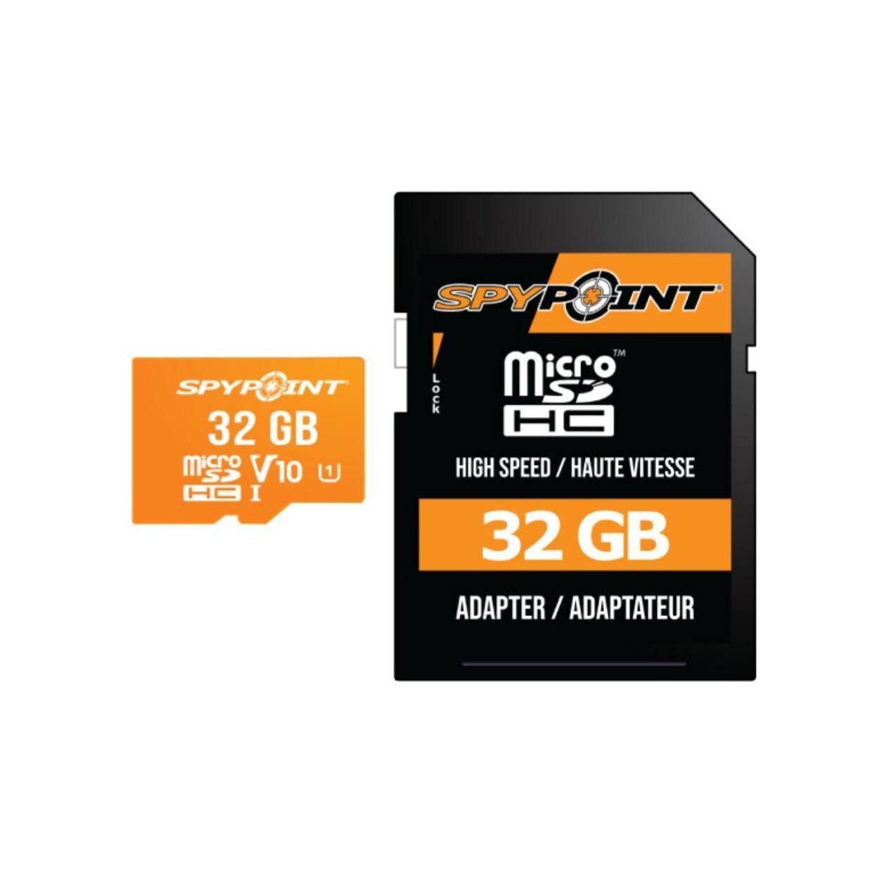 SPYPOINT INT TM SPYR INT LOCK Micro 32 GB HC SP V10 HIGH SPEED / HAUTE VITESSE HC I 32 GB ADAPTER / ADAPTATEUR