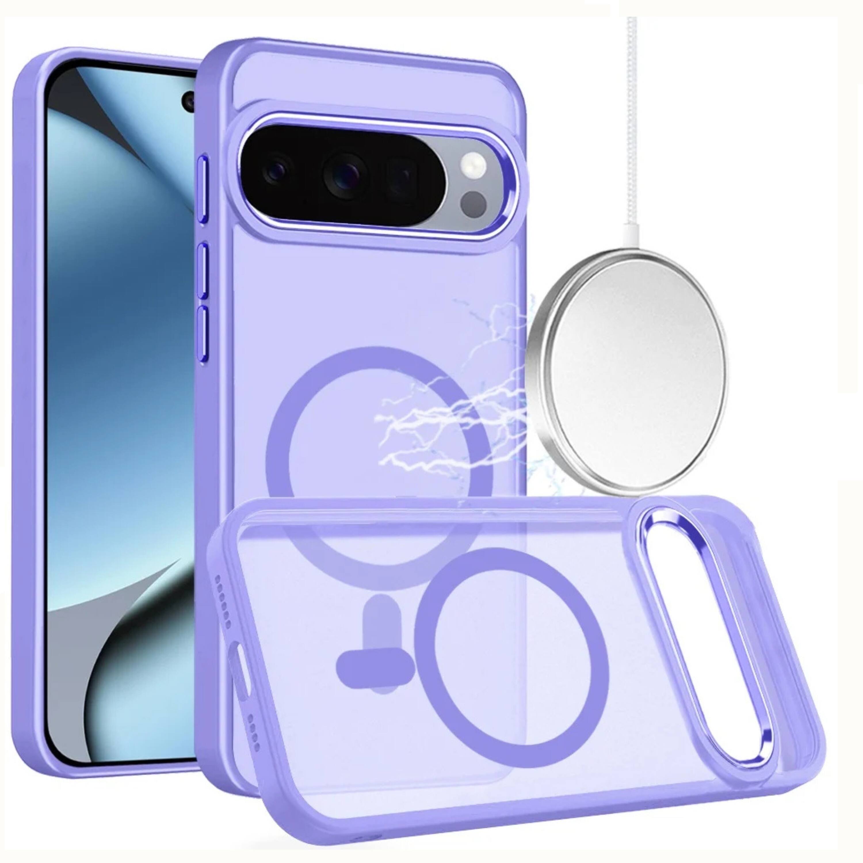 Kitcheniva - Transparent Magnetic Ring Case With Tempered Glass For Google Pixel 11 Pro XL - Light Purple price history on PriceWatchPro