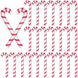 PARKER SLATER - 30-Pack 35.4" Inflatable Candy Canes, Indoor/Outdoor Christmas Decorations - Red + White