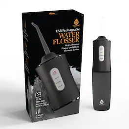 Pursonic - USB Rechargeable Water Flosser Helps Remove Plaque & Dilute Harmful Toxins - Black