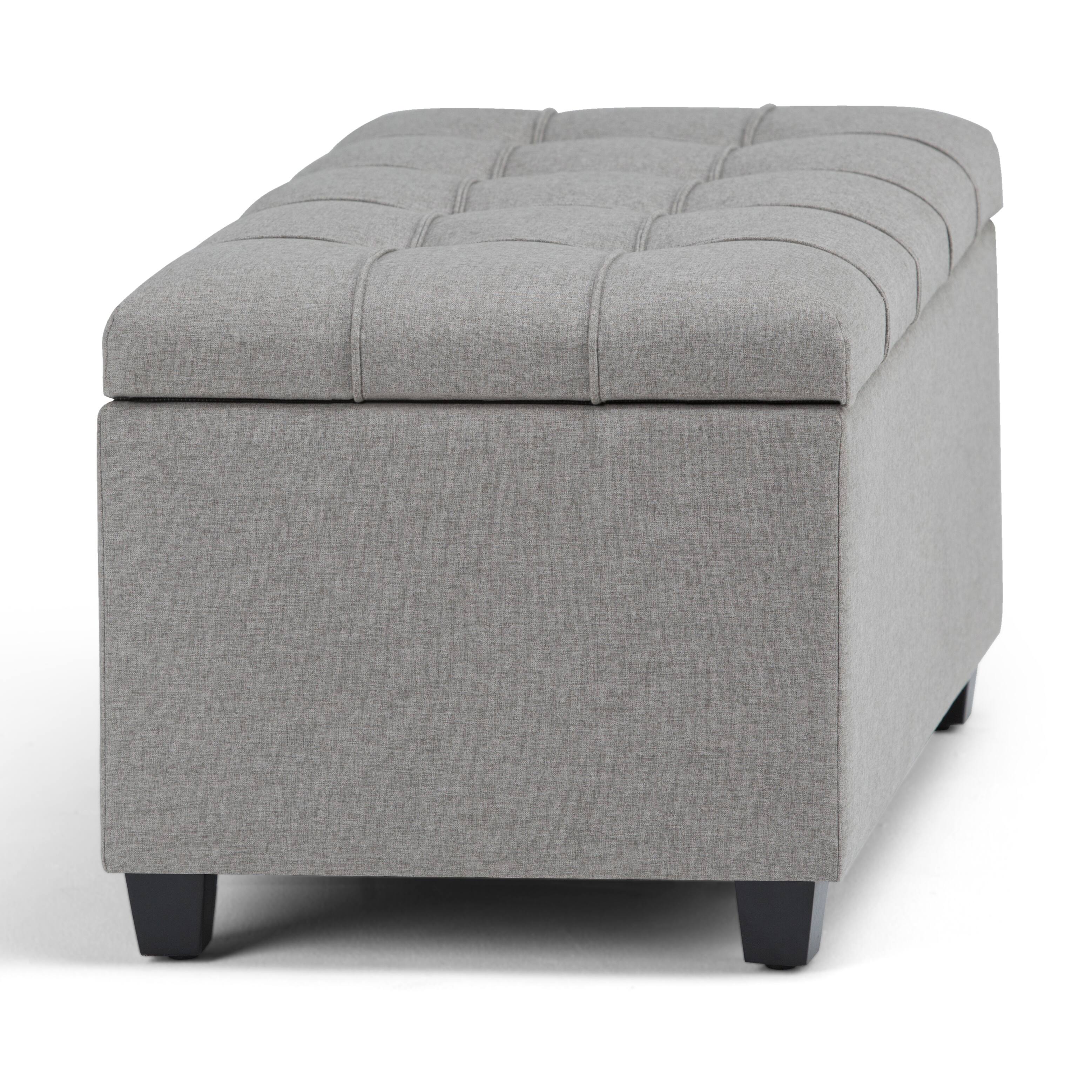 Alt View 17. Simpli Home - Sienna Storage Ottoman Bench - Dove Gray.