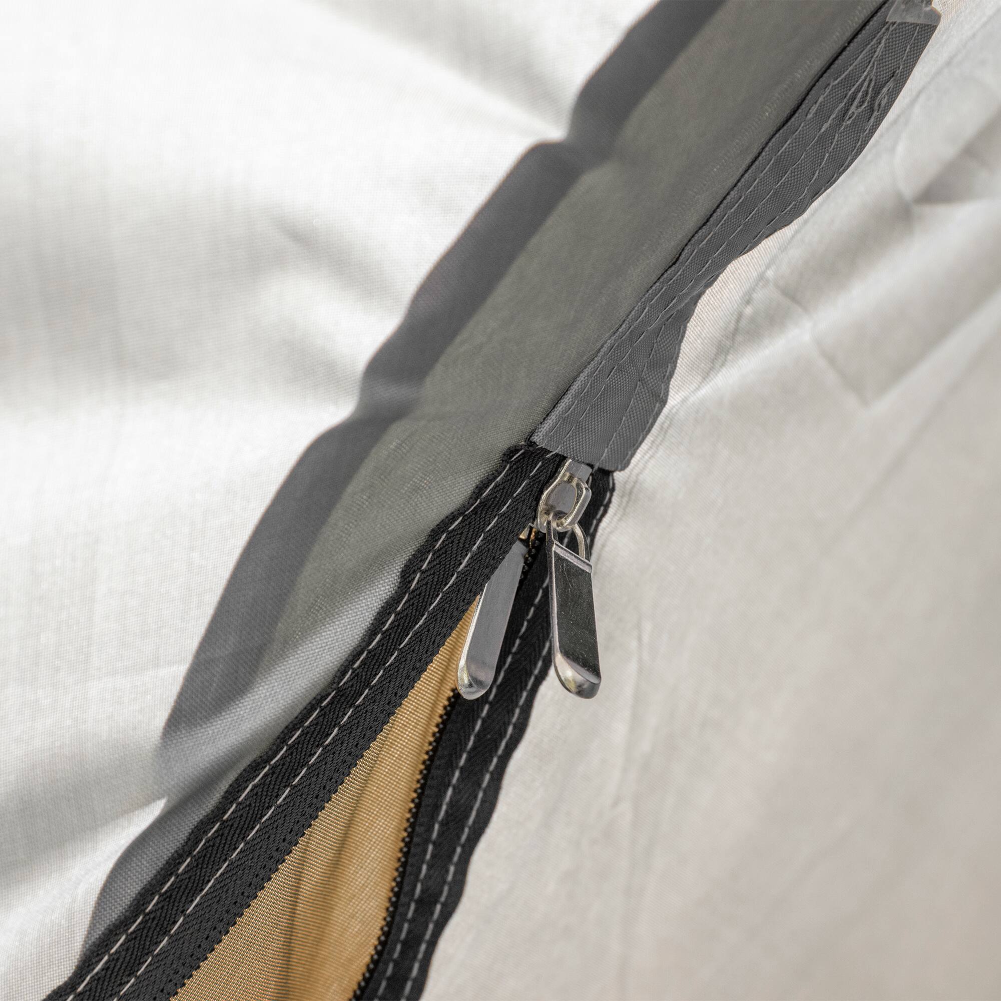 Alt View 7. Outsunny - 15.4' x 15.4' x 8.5' Teepee Tent, Waterproof Camping Tent for 2-3 Person, Floor and Carry Bag with Porch Area - Coffee.