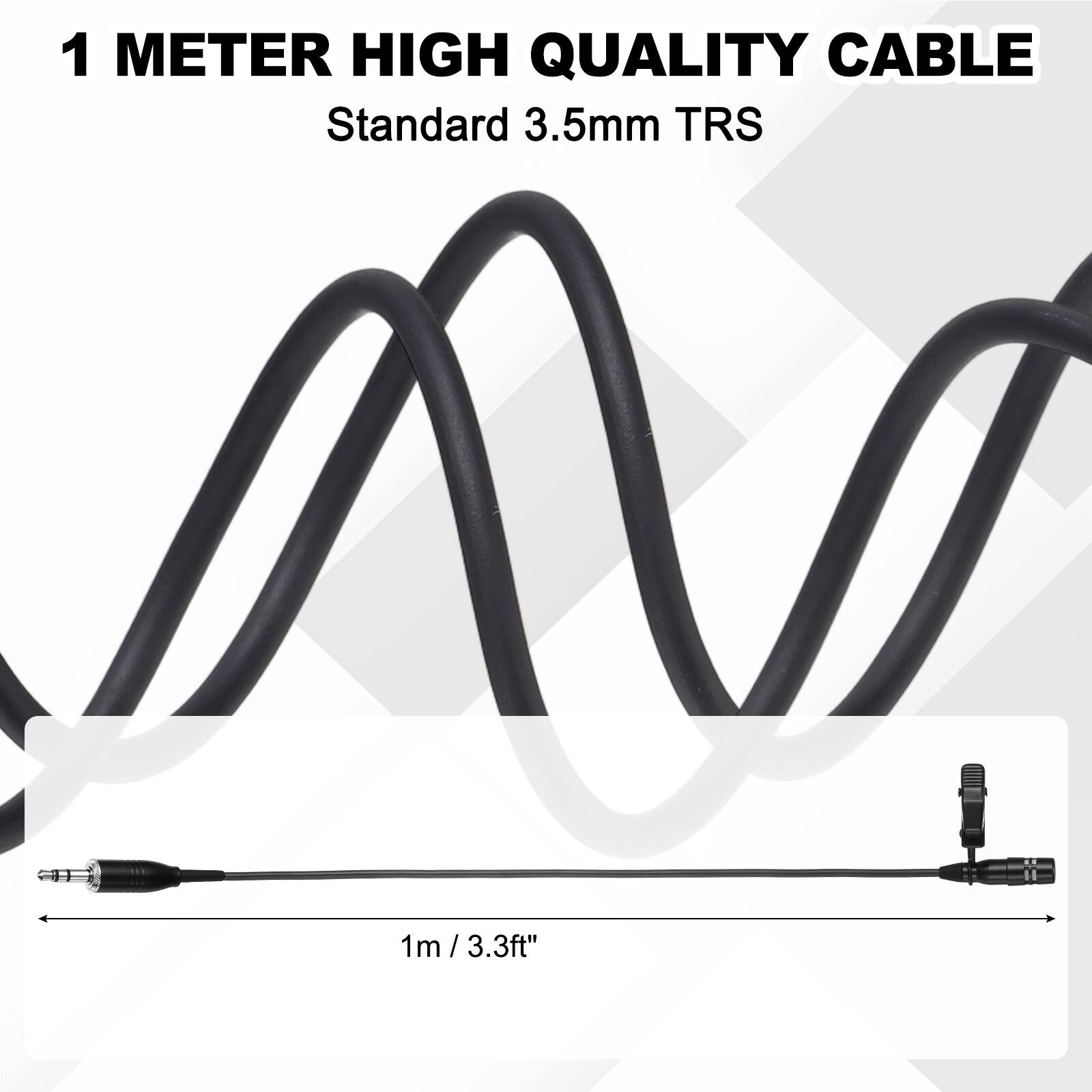 1 METER HIGH QUALITY CABLE  
Standard 3.5mm TRS  
1m / 3.3ft