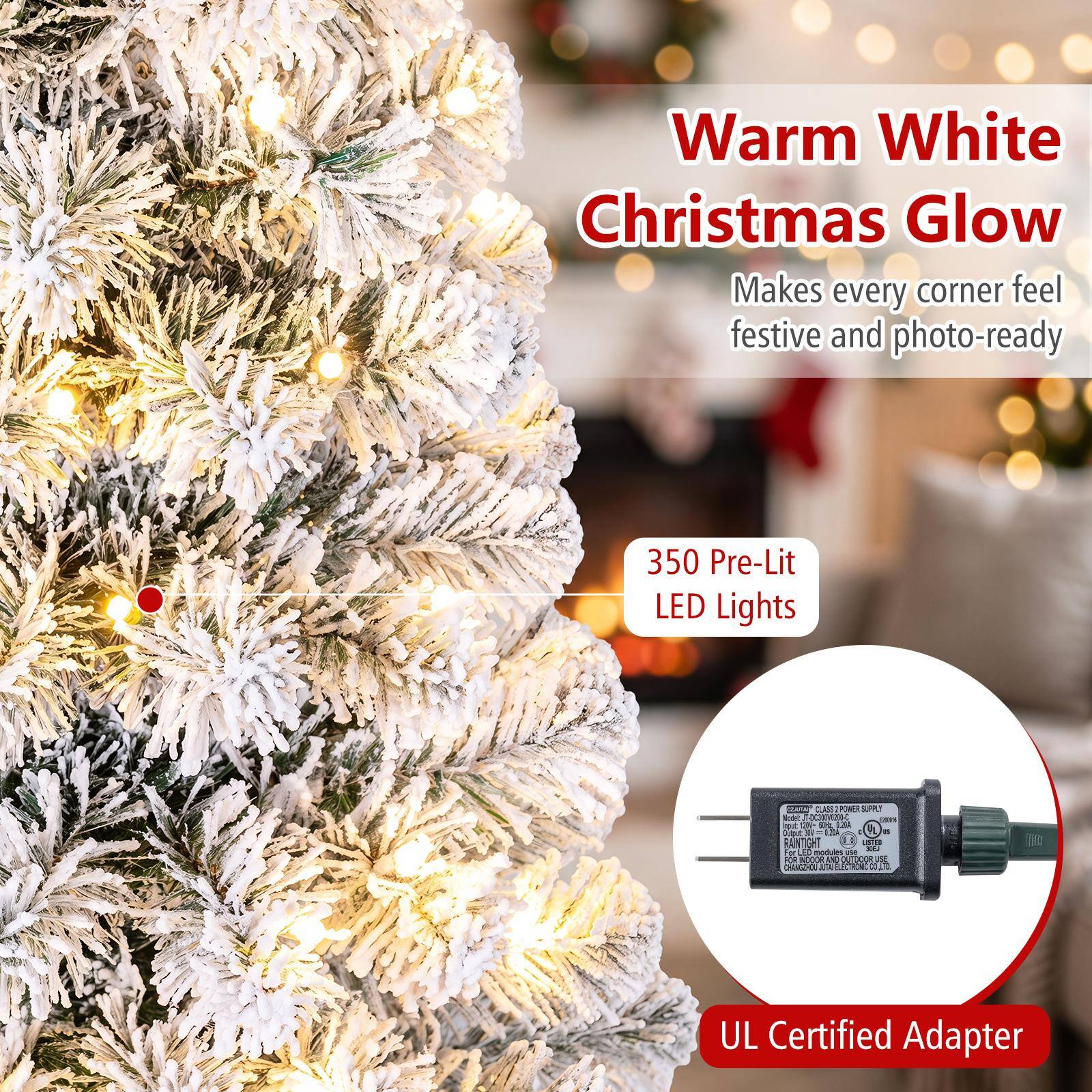 Warm White Christmas Glow Makes every corner feel festive and photo-ready

350 Pre-Lit LED Lights

CRAITAR CLASS 2 POWER SUPPLY Made TOC30000-C rod. 2% SIL ADC.D Cutput 0 1204 R A NTIGHT USTS JOLI For LED modules M FOR INDOOR AND OUTDOOR USE CHANGZHOU LITAL

UL Certified Adapter