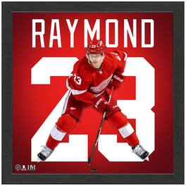 Highland Mint - Lucas Raymond Detroit Red Wings 13'' x 13'' Impact Jersey Framed Photo - Multicolor